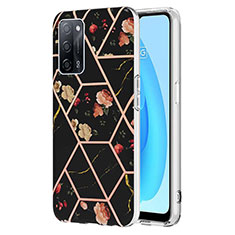 Coque Silicone Motif Fantaisie Souple Couleur Unie Etui Housse Y02B pour Oppo A56 5G Noir