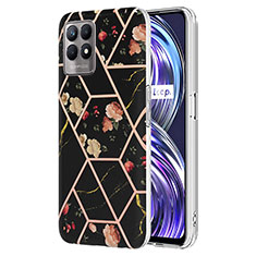 Coque Silicone Motif Fantaisie Souple Couleur Unie Etui Housse Y02B pour Realme 8i Noir