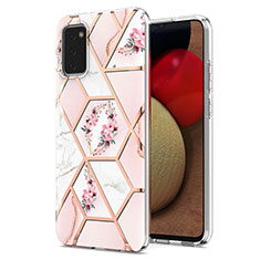 Coque Silicone Motif Fantaisie Souple Couleur Unie Etui Housse Y02B pour Samsung Galaxy A02s Rose