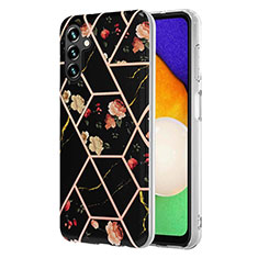 Coque Silicone Motif Fantaisie Souple Couleur Unie Etui Housse Y02B pour Samsung Galaxy A13 5G Noir