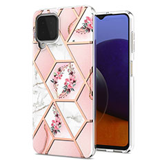 Coque Silicone Motif Fantaisie Souple Couleur Unie Etui Housse Y02B pour Samsung Galaxy A22 4G Rose