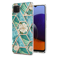 Coque Silicone Motif Fantaisie Souple Couleur Unie Etui Housse Y02B pour Samsung Galaxy A22s 5G Vert