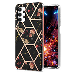 Coque Silicone Motif Fantaisie Souple Couleur Unie Etui Housse Y02B pour Samsung Galaxy A32 5G Noir