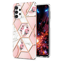 Coque Silicone Motif Fantaisie Souple Couleur Unie Etui Housse Y02B pour Samsung Galaxy A32 5G Rose