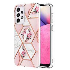 Coque Silicone Motif Fantaisie Souple Couleur Unie Etui Housse Y02B pour Samsung Galaxy A33 5G Rose