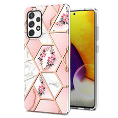 Coque Silicone Motif Fantaisie Souple Couleur Unie Etui Housse Y02B pour Samsung Galaxy A72 5G Rose