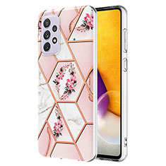 Coque Silicone Motif Fantaisie Souple Couleur Unie Etui Housse Y02B pour Samsung Galaxy A73 5G Rose