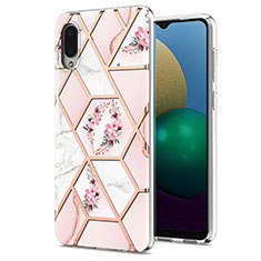 Coque Silicone Motif Fantaisie Souple Couleur Unie Etui Housse Y02B pour Samsung Galaxy M02 Rose