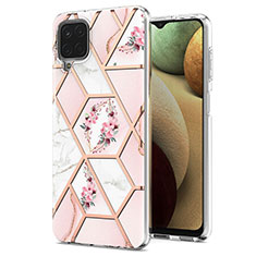 Coque Silicone Motif Fantaisie Souple Couleur Unie Etui Housse Y02B pour Samsung Galaxy M12 Rose