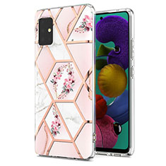 Coque Silicone Motif Fantaisie Souple Couleur Unie Etui Housse Y02B pour Samsung Galaxy M40S Rose