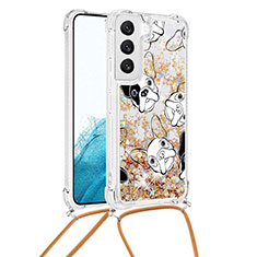 Coque Silicone Motif Fantaisie Souple Couleur Unie Etui Housse Y02B pour Samsung Galaxy S21 FE 5G Or