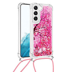 Coque Silicone Motif Fantaisie Souple Couleur Unie Etui Housse Y02B pour Samsung Galaxy S21 FE 5G Rose Rouge