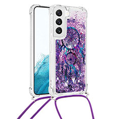 Coque Silicone Motif Fantaisie Souple Couleur Unie Etui Housse Y02B pour Samsung Galaxy S23 5G Violet