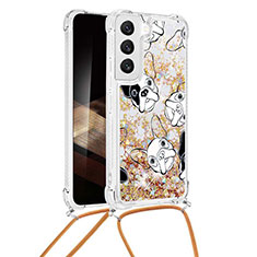 Coque Silicone Motif Fantaisie Souple Couleur Unie Etui Housse Y02B pour Samsung Galaxy S24 5G Or