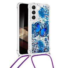 Coque Silicone Motif Fantaisie Souple Couleur Unie Etui Housse Y02B pour Samsung Galaxy S24 Plus 5G Bleu