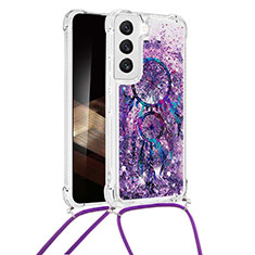 Coque Silicone Motif Fantaisie Souple Couleur Unie Etui Housse Y02B pour Samsung Galaxy S25 5G Violet