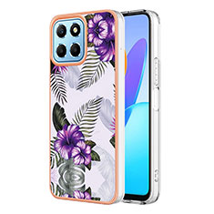 Coque Silicone Motif Fantaisie Souple Couleur Unie Etui Housse Y03B pour Huawei Honor X6 5G Violet