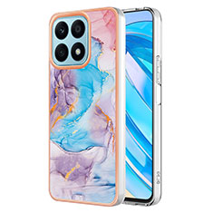 Coque Silicone Motif Fantaisie Souple Couleur Unie Etui Housse Y03B pour Huawei Honor X8a 4G Bleu