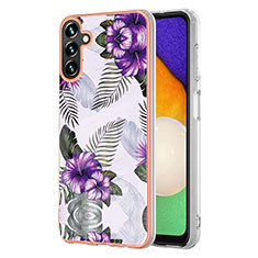 Coque Silicone Motif Fantaisie Souple Couleur Unie Etui Housse Y03B pour Samsung Galaxy A04s Violet