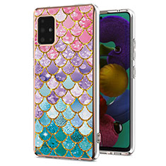 Coque Silicone Motif Fantaisie Souple Couleur Unie Etui Housse Y03B pour Samsung Galaxy A51 5G Colorful