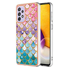 Coque Silicone Motif Fantaisie Souple Couleur Unie Etui Housse Y03B pour Samsung Galaxy A73 5G Colorful