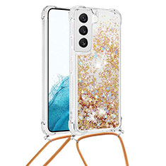 Coque Silicone Motif Fantaisie Souple Couleur Unie Etui Housse Y03B pour Samsung Galaxy S23 5G Or