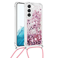 Coque Silicone Motif Fantaisie Souple Couleur Unie Etui Housse Y03B pour Samsung Galaxy S23 5G Or Rose