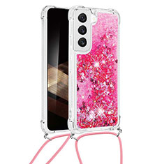 Coque Silicone Motif Fantaisie Souple Couleur Unie Etui Housse Y03B pour Samsung Galaxy S24 5G Rose Rouge