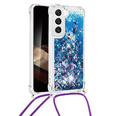 Coque Silicone Motif Fantaisie Souple Couleur Unie Etui Housse Y03B pour Samsung Galaxy S25 5G Bleu