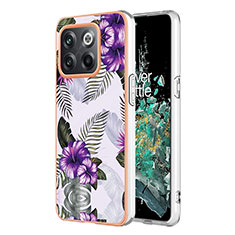 Coque Silicone Motif Fantaisie Souple Couleur Unie Etui Housse Y04B pour OnePlus Ace Pro 5G Violet