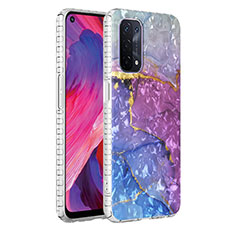 Coque Silicone Motif Fantaisie Souple Couleur Unie Etui Housse Y04B pour Oppo A74 5G Violet