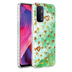 Coque Silicone Motif Fantaisie Souple Couleur Unie Etui Housse Y04B pour Oppo A93 5G Pastel Vert