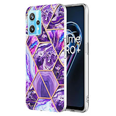 Coque Silicone Motif Fantaisie Souple Couleur Unie Etui Housse Y04B pour Realme 9 Pro+ Plus 5G Violet