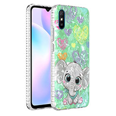 Coque Silicone Motif Fantaisie Souple Couleur Unie Etui Housse Y04B pour Xiaomi Redmi 9i Pastel Vert