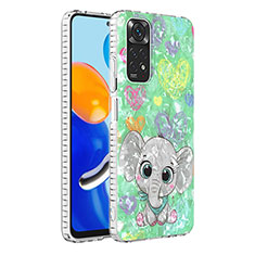 Coque Silicone Motif Fantaisie Souple Couleur Unie Etui Housse Y04B pour Xiaomi Redmi Note 11S 4G Pastel Vert