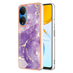 Coque Silicone Motif Fantaisie Souple Couleur Unie Etui Housse Y05B pour Huawei Honor X7 Violet