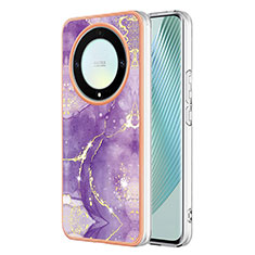 Coque Silicone Motif Fantaisie Souple Couleur Unie Etui Housse Y05B pour Huawei Honor X9a 5G Violet