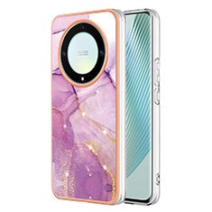 Coque Silicone Motif Fantaisie Souple Couleur Unie Etui Housse Y05B pour Huawei Honor X9a 5G Violet Clair