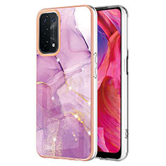 Coque Silicone Motif Fantaisie Souple Couleur Unie Etui Housse Y05B pour OnePlus Nord N200 5G Violet Clair