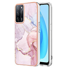 Coque Silicone Motif Fantaisie Souple Couleur Unie Etui Housse Y05B pour Oppo A55 5G Rose