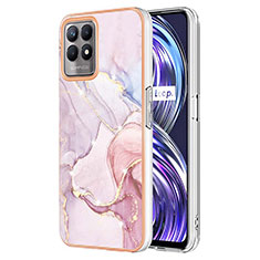 Coque Silicone Motif Fantaisie Souple Couleur Unie Etui Housse Y05B pour Realme 8i Rose