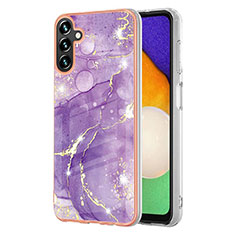 Coque Silicone Motif Fantaisie Souple Couleur Unie Etui Housse Y05B pour Samsung Galaxy A04s Violet