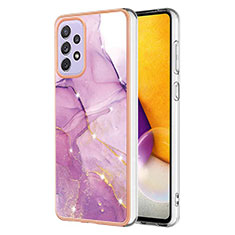 Coque Silicone Motif Fantaisie Souple Couleur Unie Etui Housse Y05B pour Samsung Galaxy A23 4G Violet Clair