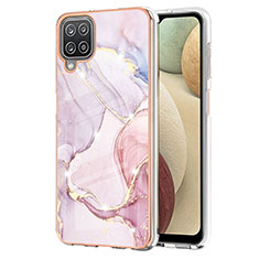 Coque Silicone Motif Fantaisie Souple Couleur Unie Etui Housse Y05B pour Samsung Galaxy M12 Rose