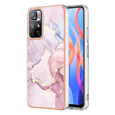 Coque Silicone Motif Fantaisie Souple Couleur Unie Etui Housse Y05B pour Xiaomi Poco M4 Pro 5G Rose