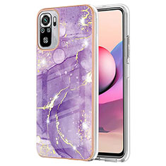 Coque Silicone Motif Fantaisie Souple Couleur Unie Etui Housse Y05B pour Xiaomi Poco M5S Violet