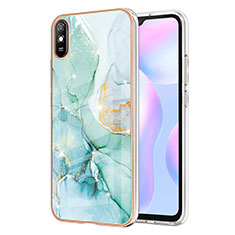 Coque Silicone Motif Fantaisie Souple Couleur Unie Etui Housse Y05B pour Xiaomi Redmi 9i Vert