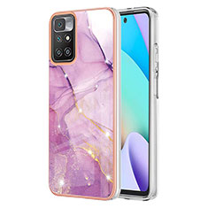 Coque Silicone Motif Fantaisie Souple Couleur Unie Etui Housse Y05B pour Xiaomi Redmi Note 11 4G (2021) Violet Clair