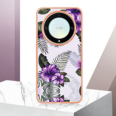 Coque Silicone Motif Fantaisie Souple Couleur Unie Etui Housse Y06B pour Huawei Honor Magic5 Lite 5G Violet