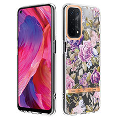 Coque Silicone Motif Fantaisie Souple Couleur Unie Etui Housse Y06B pour Oppo A74 5G Violet Clair